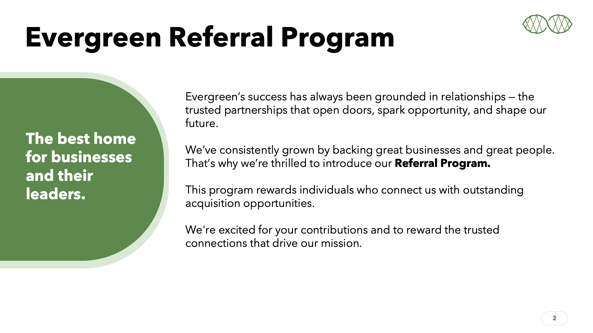 evergreen referral program 2
